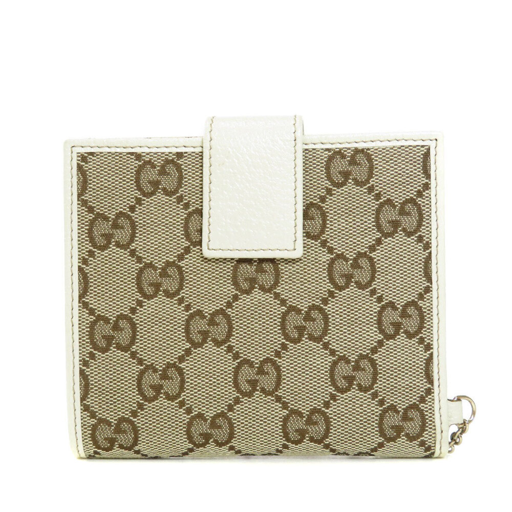 Gucci charm canvas fold Wallet GG wallet bi Black